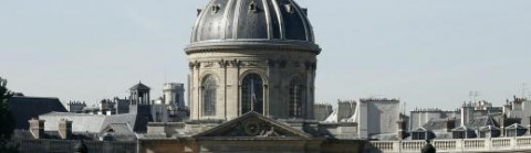 Coupole de l'Institut de France Quai de Conti 75006 Paris regroupant 5 Académies dont l'Académie des Inscriptions et Belles-Lettres fondée en 1663