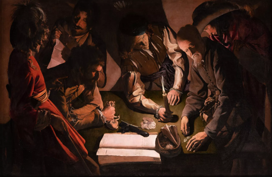 Georges de La Tour (1593-1652) L’argent versé vers 1620-1635.Huile sur toile 99 x 152 cm. Borys Voznytsky Lviv National Art Gallery, Lviv @Borys Voznytsky Lviv National Art Gallery