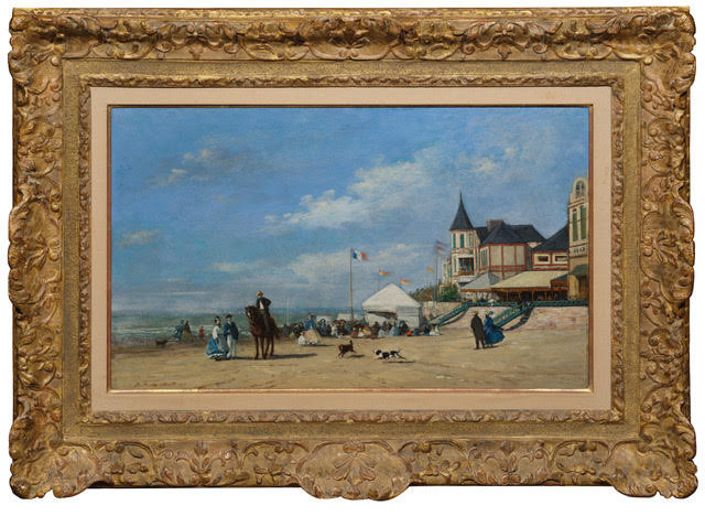 Eugène Boudin La Plage à Trouville 1863 Collection de M. Yann Guyonvarc’h © Studio Christian Baraja SLB